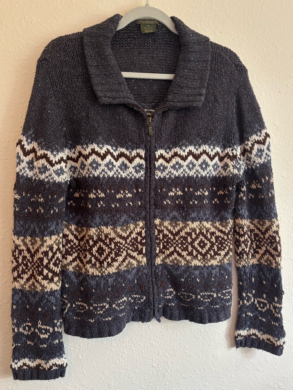 Great Northwest Chunky Zip-Up Knit Sweater Jacket